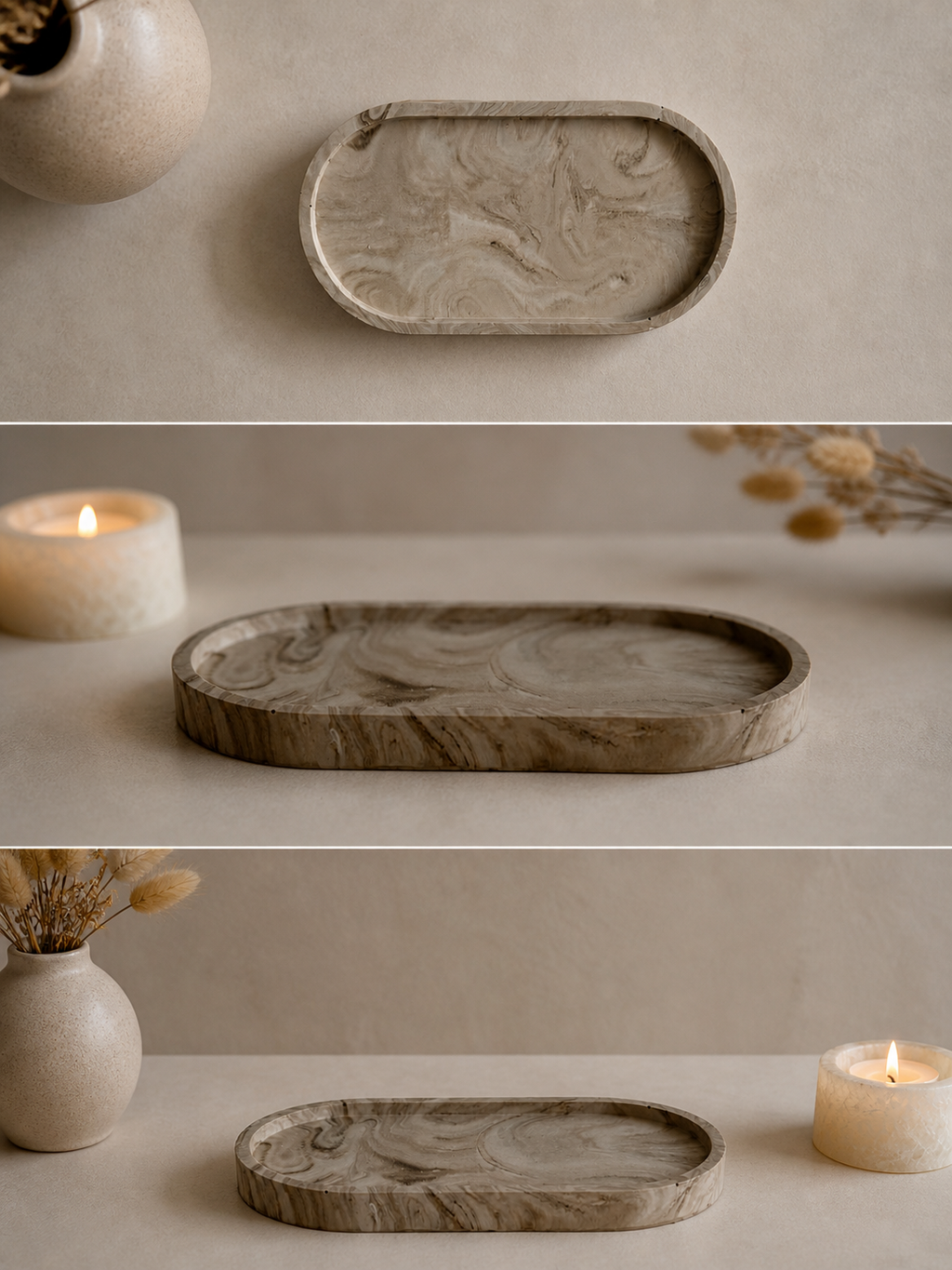 Podstawka owalna Nude Marble Signature