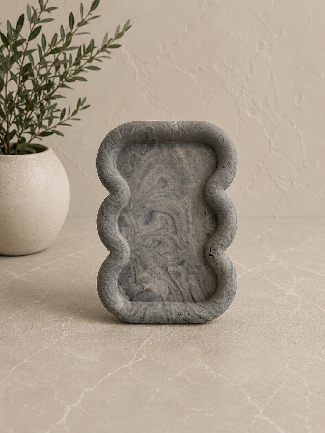 Taca dekoracyjna Moon Marble Flow