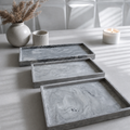 Zestaw tac dekoracyjnych Moon Marble Trio