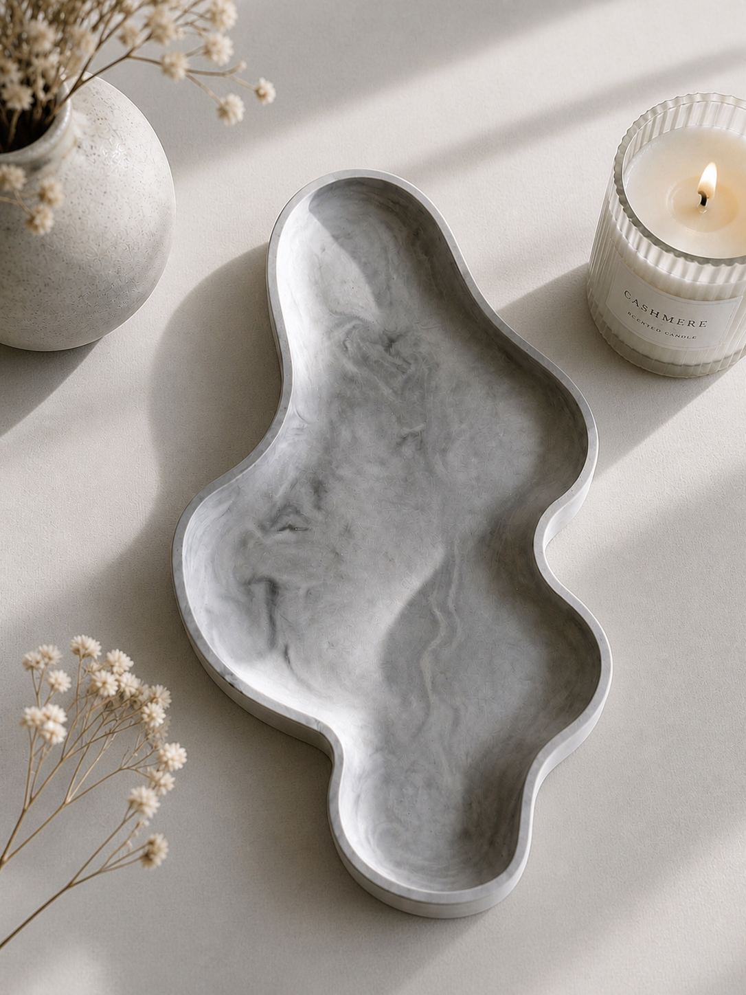 Taca dekoracyjna Moon Marble Wave